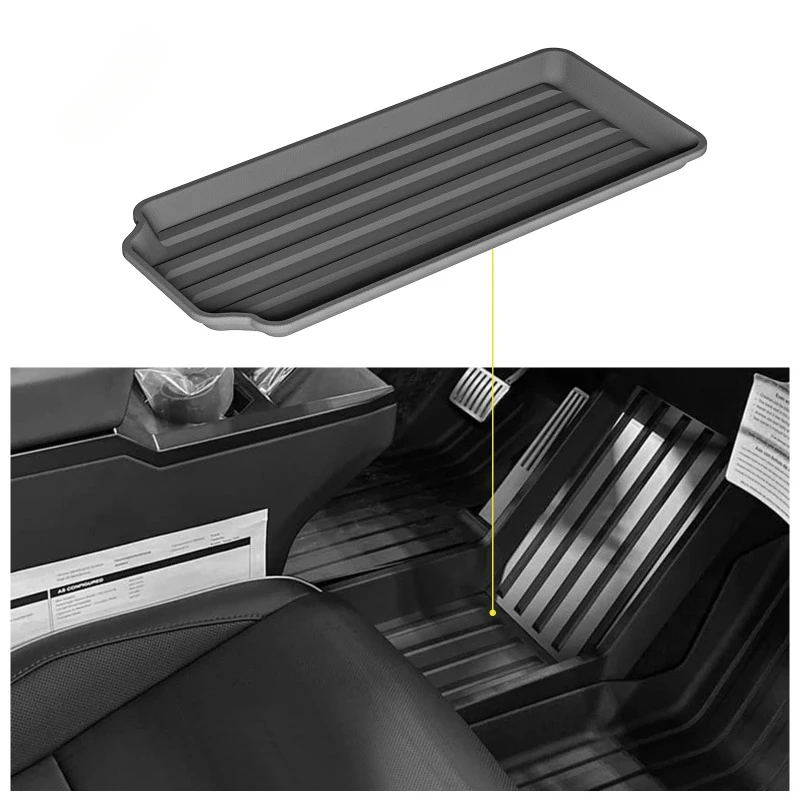 Bandeja de almacenamiento inferior de Control Central para Tesla Cybertruck 2024-2025 TPE, caja de almacenamiento para coche, bandeja organizadora, accesorios de almacenamiento y orden