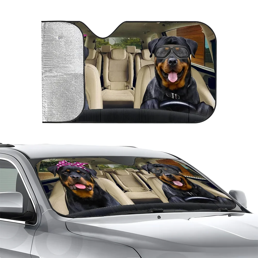 

Ротвейлер Dog Driver автомобиль Sunsha теплоизоляционная алюминиевая пленка лобовое стекло солнцезащитные блоки УФ-лучи автомобильный солнцезащитный козырек