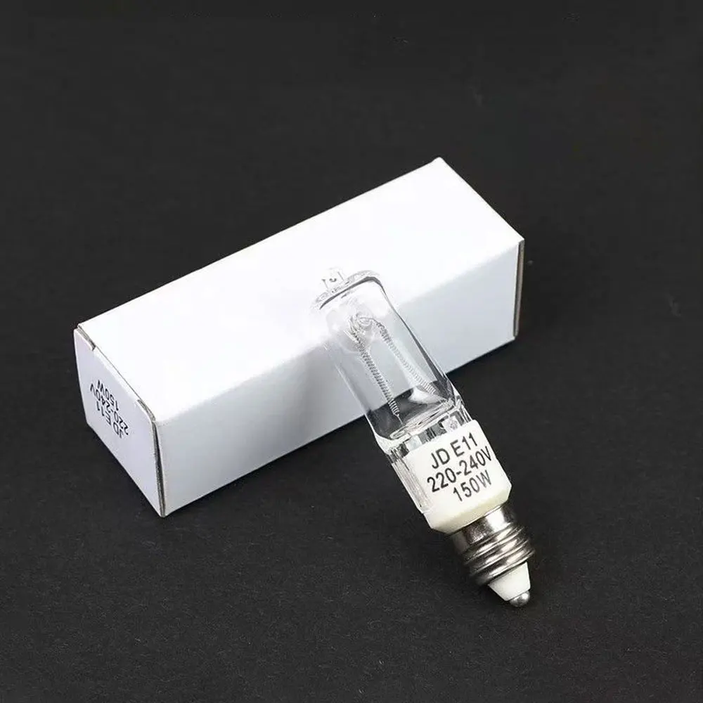 E11 Halogen Bulb 70W 150W 250W Tungsten Photography Light Small Screw Base Studio Lamp for Photo Video Vintage Filming Lighting