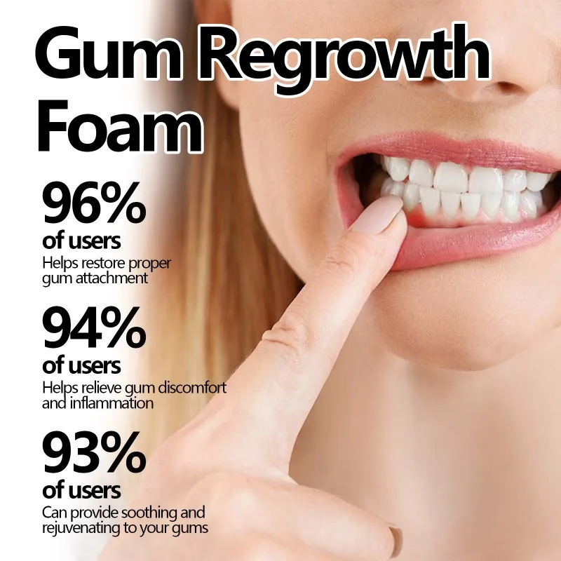 Espuma para recrescimento de goma, clareamento dos dentes amarelos, pasta de dente, limpeza eficaz, remoção de manchas dentárias, produto de limpeza oral