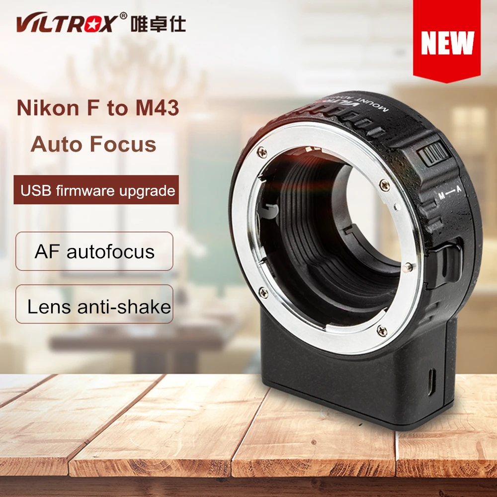 

Viltrox NF-M1 New Auto Focus Lens adapter for Nikon F-mount Lens to M4/3 Camera Panasonic Olympus BMPCC camera DSLR