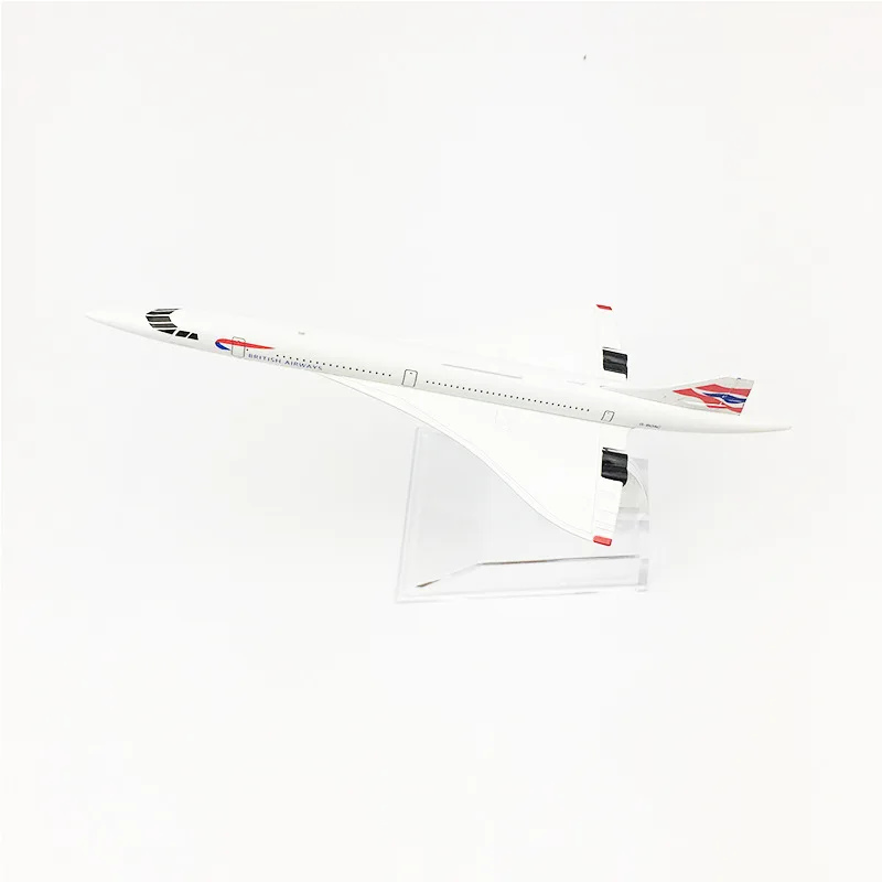 16cm Model Diecast Alloy Metal Airplane Air Franch/British Airways Concorde Aircraft With Base Airline Collection Display Toy