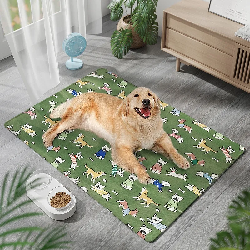Pet summer cooling silk pad - dog mat, cat nap mat, dog bed silk pad, scratch-resistant moisture-proof