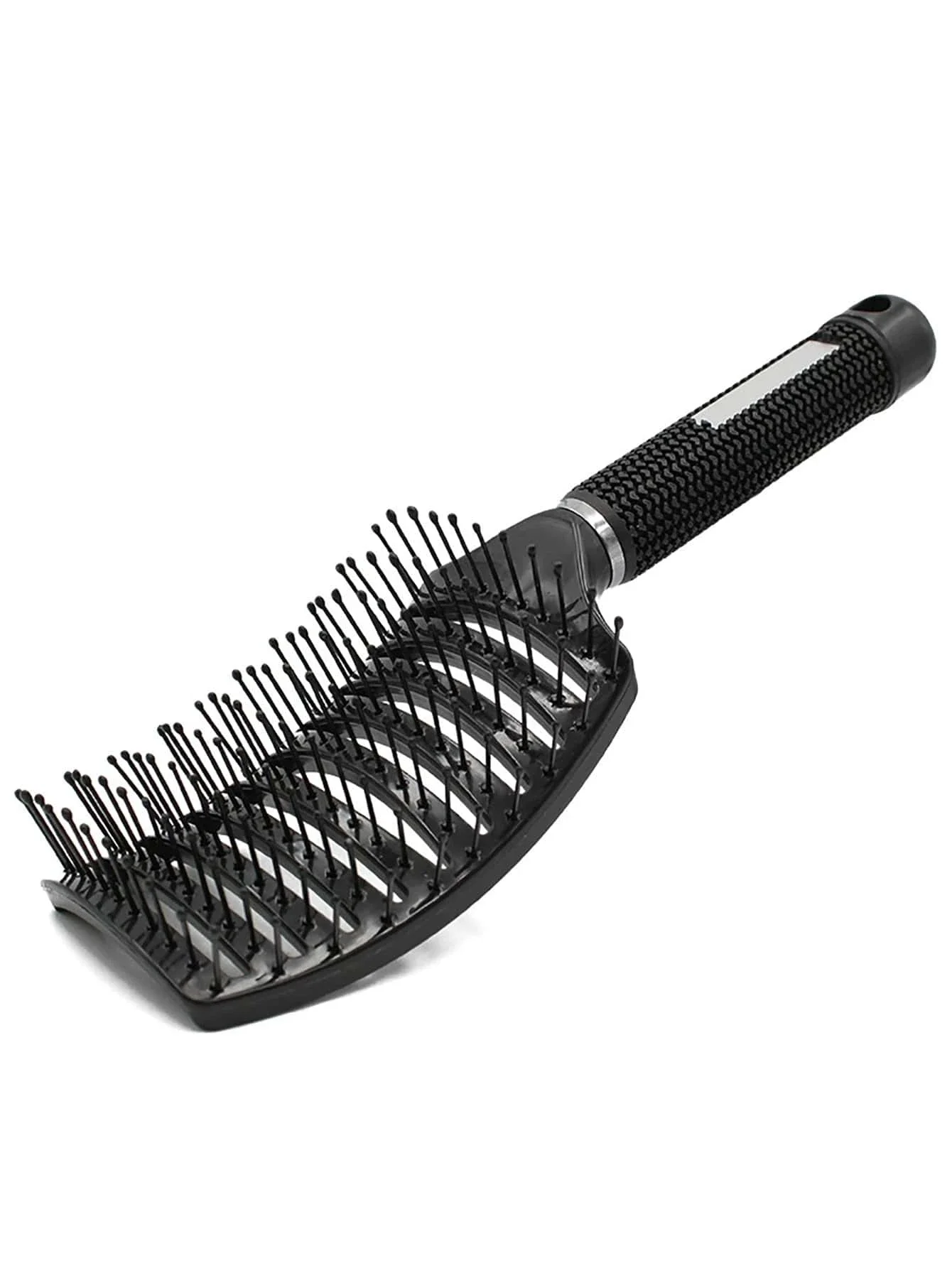 1 Pc Large Wavy Rib Shaped Vented Brush, Women Thick Long Curly Paddle Hair Detangling Massage Brushes, Fast Drying Hair Straigh