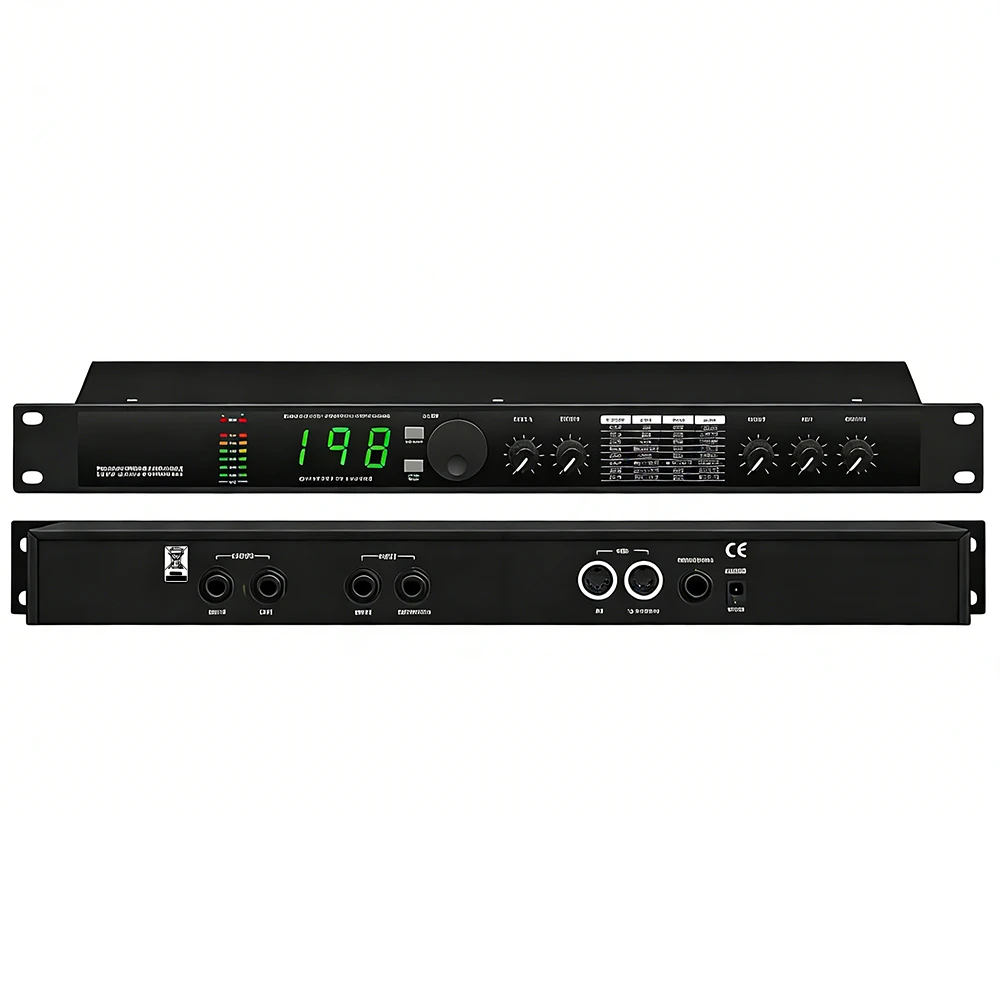 MIC4 99 Preset Digital Audio Effects Processor, Dual Channel Programmable Rack Unit with MIDI for Studio Live Stage