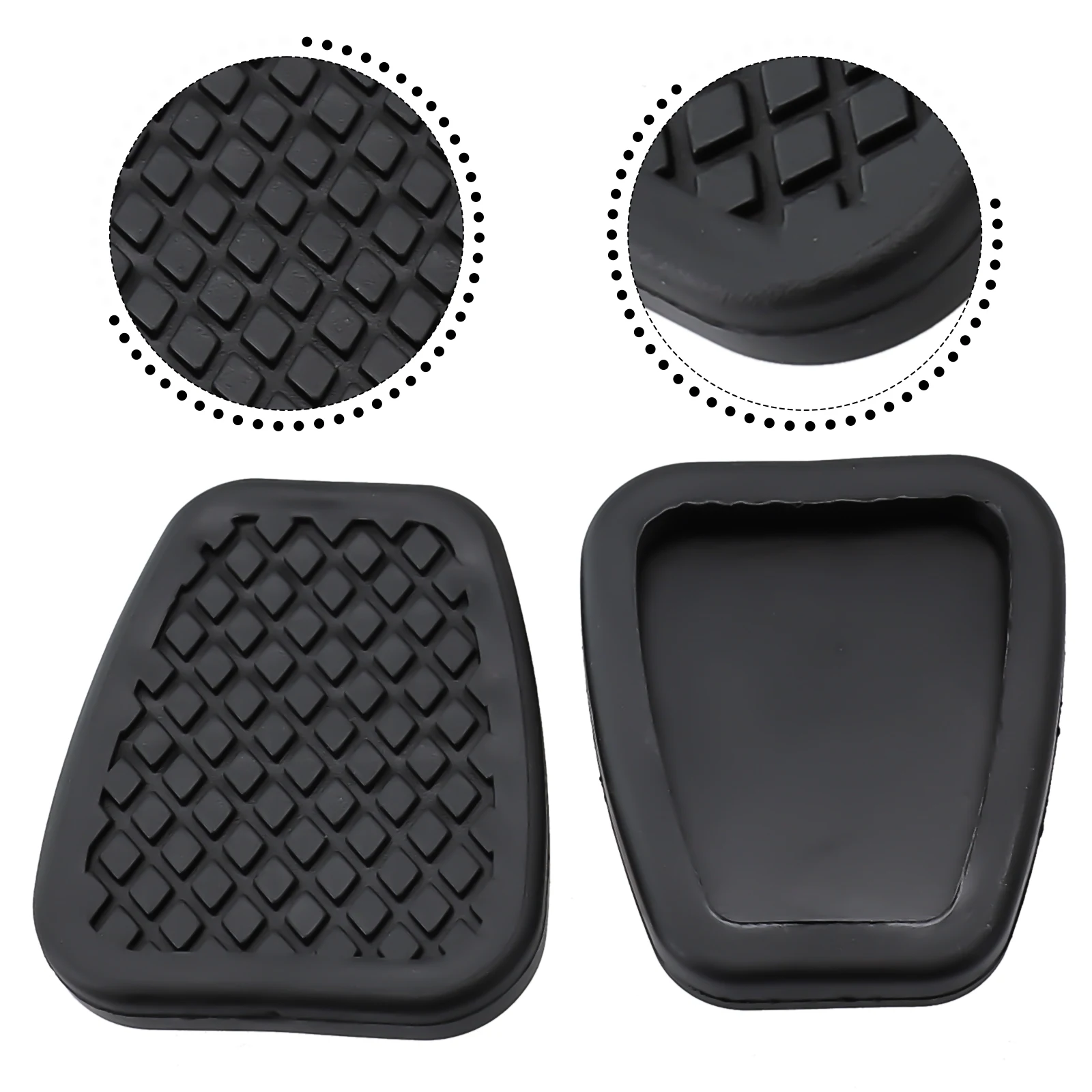 Pedal Pad Rubber Cover For CRV For Honda LX & EX Manual 2 Pcs/Set 98-01 Black Cover Pedal Pad Rubber Transmission