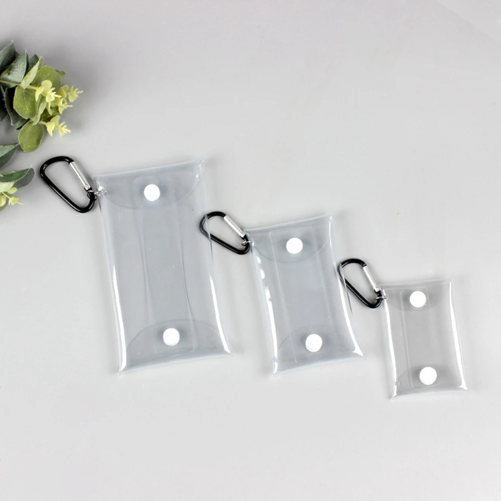 

2Pcs Outdoor Key Transparent Clear Bag Multi Function Storage Pouch Compact Daily Use Bag Waterproof Practical Capacity