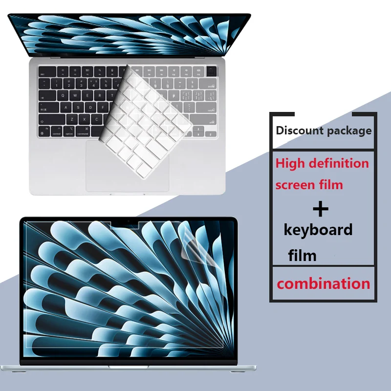 For Apple M4/M3/M2 air 13.6-inch notebook screen protective film A3240/3113 dustproof key film A2681 toughened film peep-proof.
