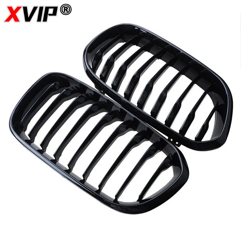 XVIP Car Kidney Replacement Front Grill For BMW F20 F21 118i 120i 125i 2015-2019 Racing Grills Gloss Black Grille Accessories