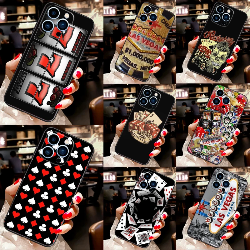 Las Vegas Casino Poker Case For Apple iPhone 11 14 12 Pro Max mini XS XR X 8 7 Plus SE 2020 13 Pro Phone Cover Capa