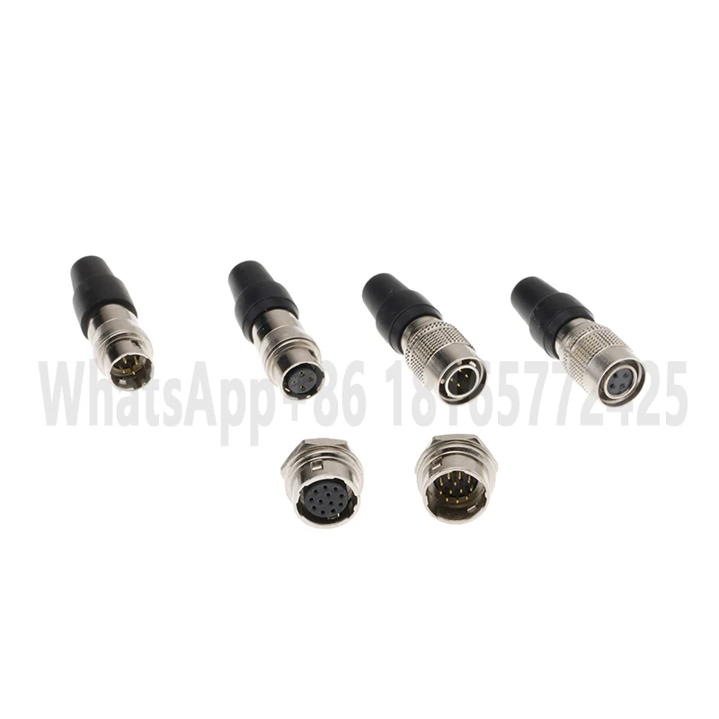 Hirose connector HR10A 4 6 10 12 pin male female shielded cable Basler GIGE AVT industrial Sony CCD camera lens trigger