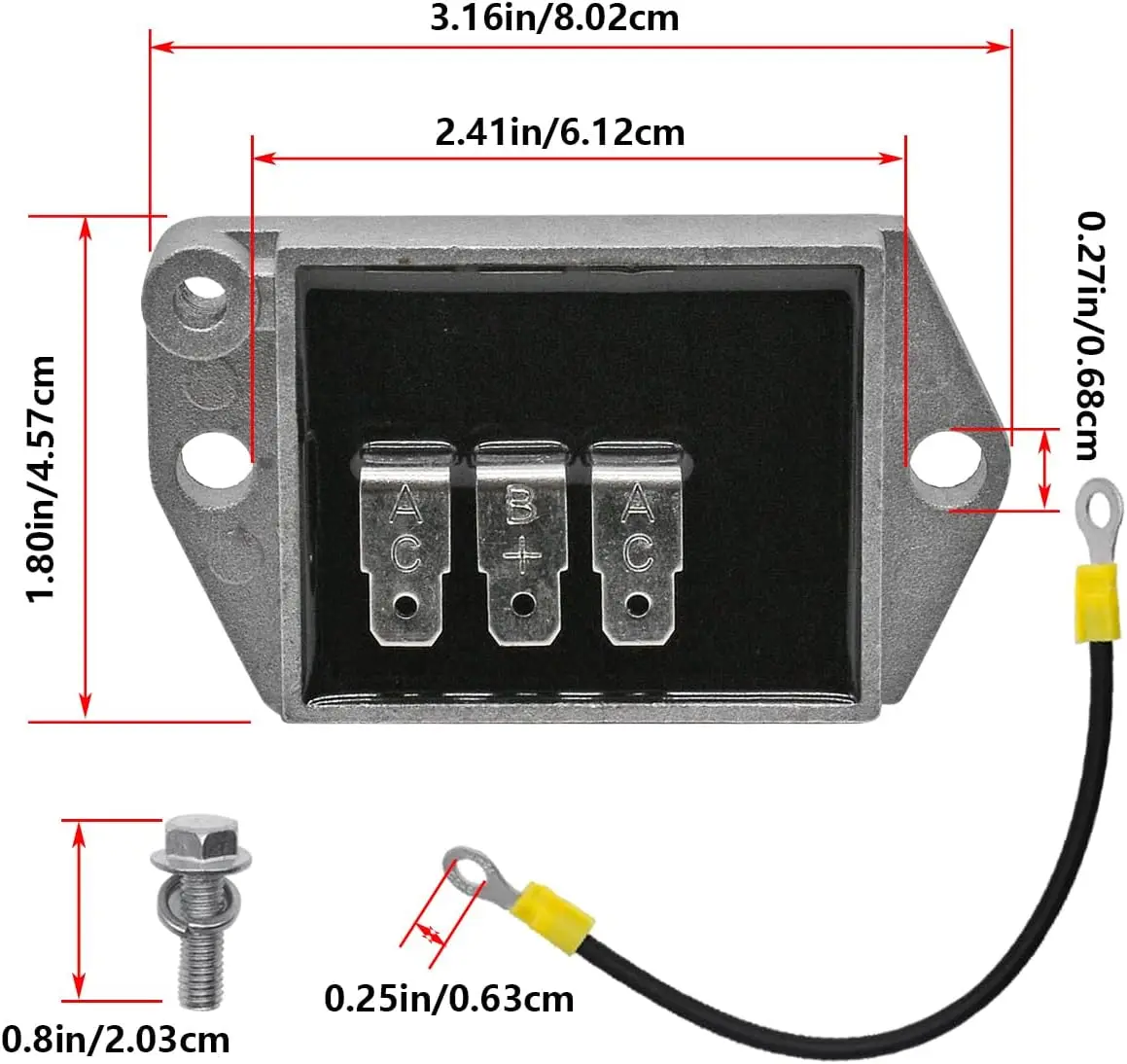 25 403 39-S Voltage Regulator Rectifier Fits for Kohler 25-403-32-S  Compatible with Kohler Engine CH730-0165  Replace 25 403