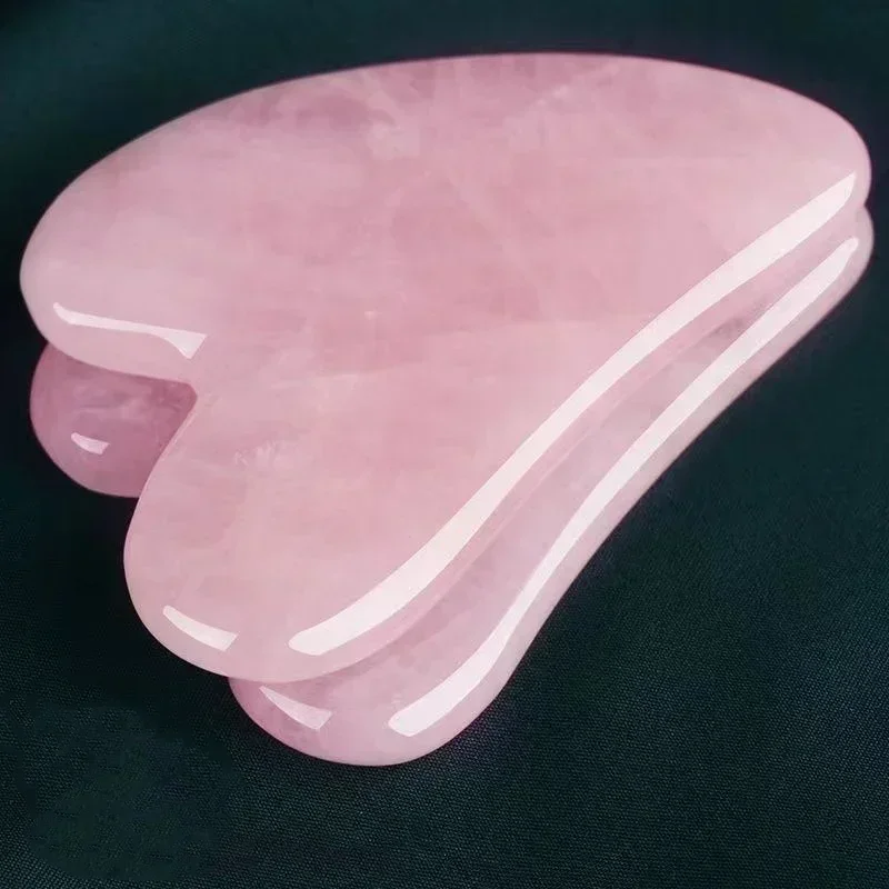 GuaSha Massage Scraper Natural Stone Jade Facial Beauty Scraping Pulling Skin Care Face SPA Gouache Scraper Heart Shape Board