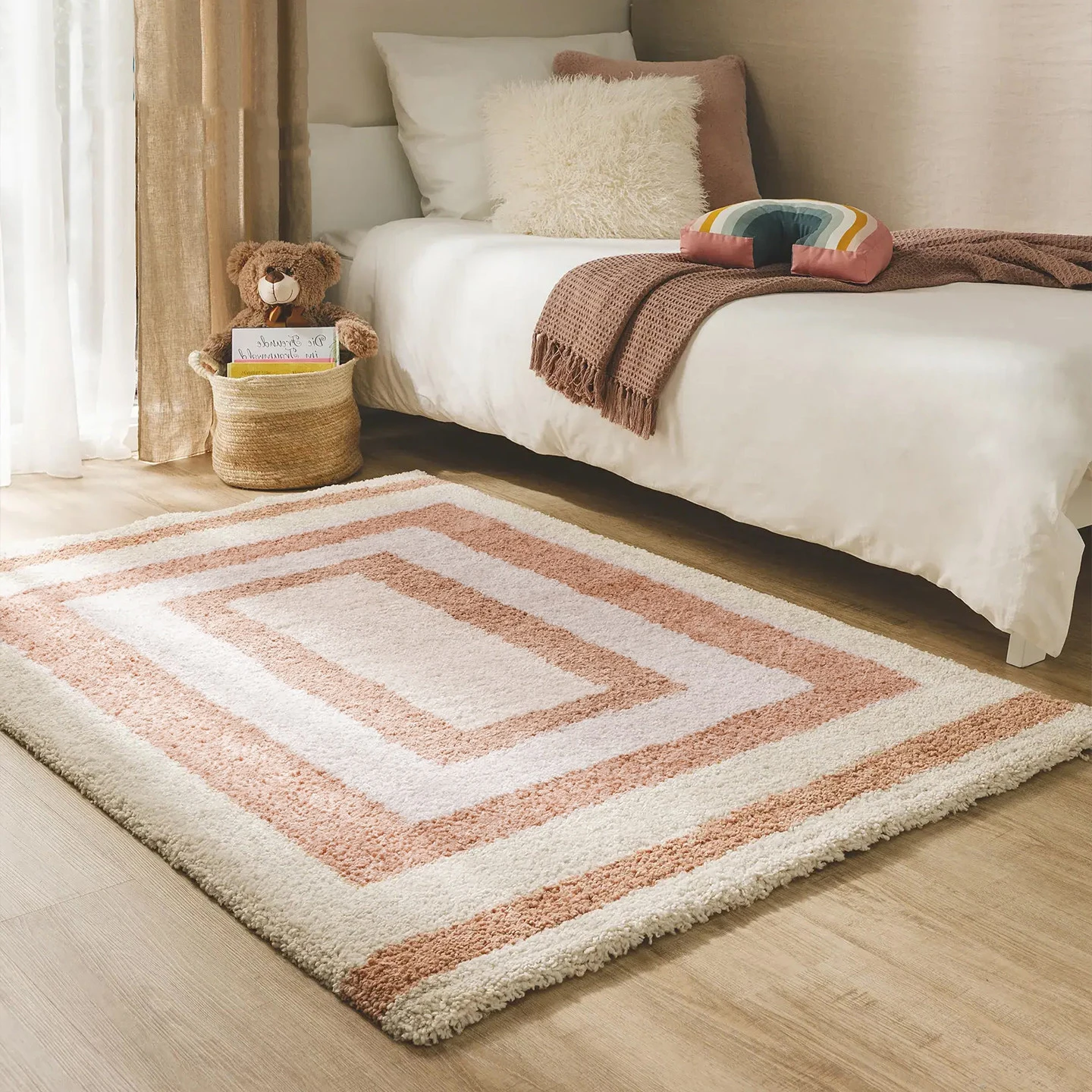 Modern Simple Living Room Rug Non-Slip Sofa Coffee Table Mat Soft Plush Child Bedroom Carpets Home Decor Villa Bedside Rug