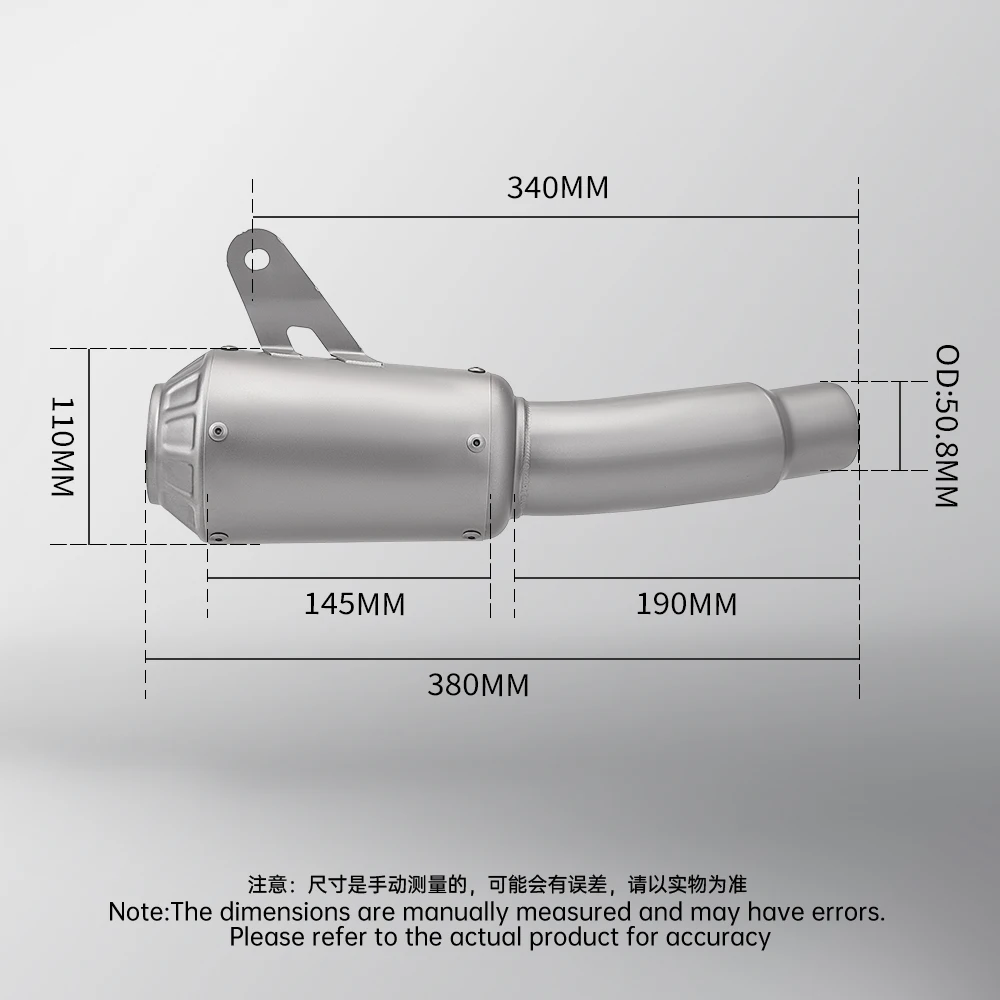 Stainless steel tail exhaust pipe for ZX6R motorcycle system exhaust 50.8MM high performance original hole position Slip On