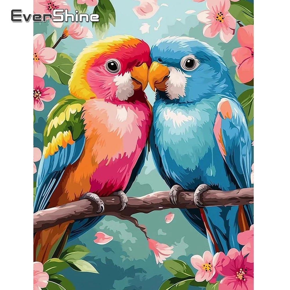 Evershine Diamant Stickerei Vögel Vollbohrer Diamant Malerei Tiere 5D DIY Kit Mosaik Papagei Handwerk Dekor für Zuhause