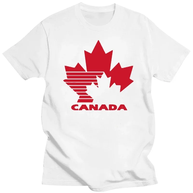 Team Canada Retro 80's Hockey Logo Casual Cotton T Shirt Men Women Cotton T Shirt Summer Fashion Tops EU Size