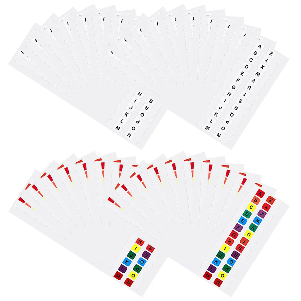 

20 Sheets Index Sticker Sticky Tabs Alphabet Labels Notebook with Bookmark Books Student