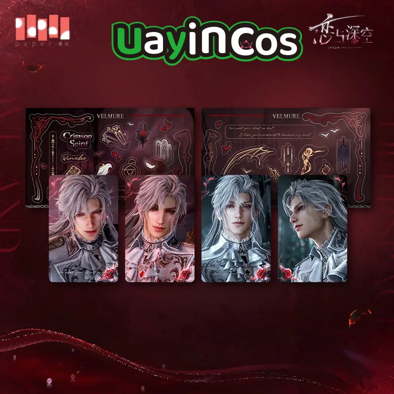 In stock Official Love and Deepspace Sylus Grating Card Set Silverwing Fiend Where Silverwings Rest Series Anime Game Toy Gift