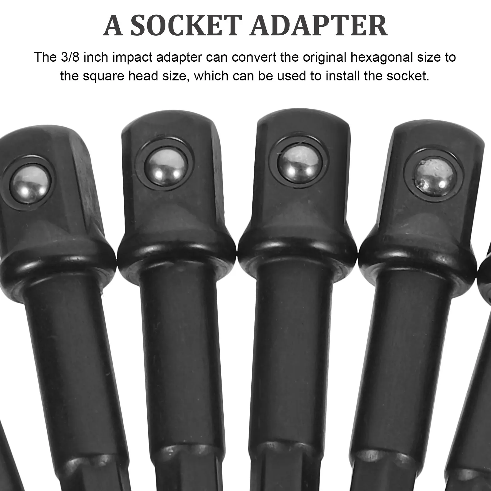 

1 комплект, адаптер для ударного гайковерта 3 8 дюймов, прочный термообработанный углеродистый сталь, 63 мм, 1 4 дюйма, шестигранный адаптер 10 мм с квадратной головкой