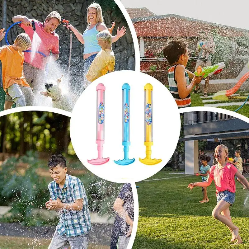 Squirter de agua, chorro de agua, juegos al aire libre, 3 piezas, juguetes interactivos retráctiles de alta presión, juegos de fiesta para exteriores