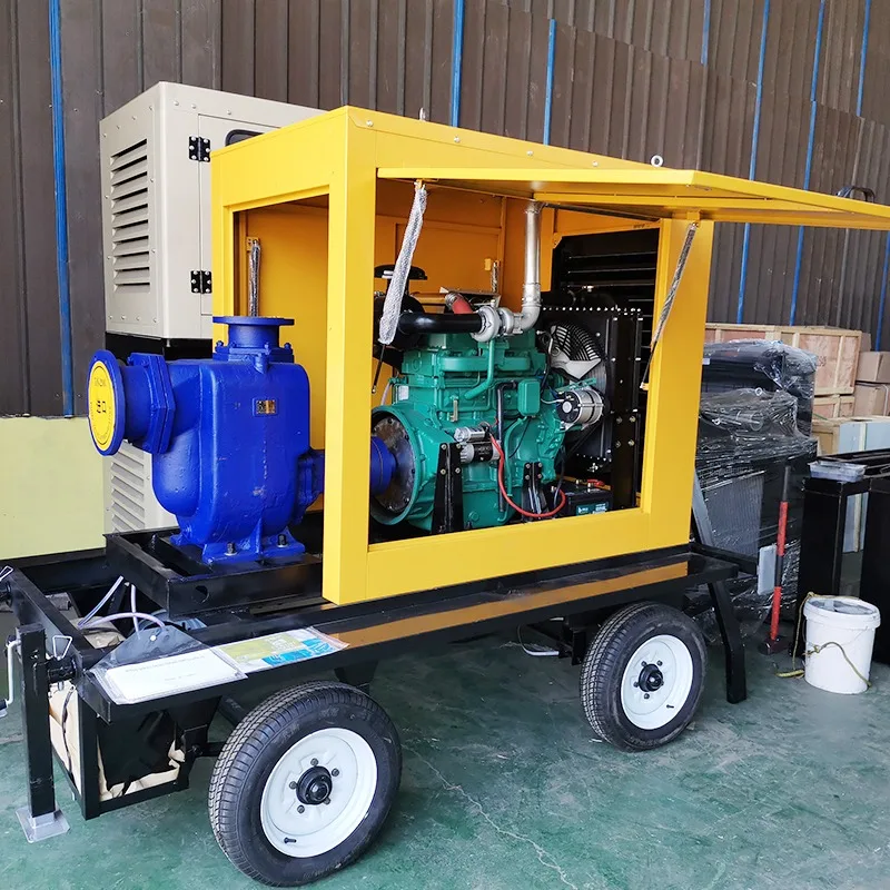 Flood Control Pump Stainless Steel Oem 30Kw 380V 4 Wheel Sewage Trash Handling