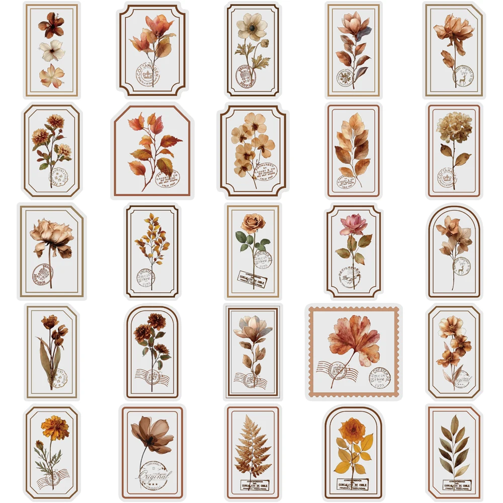 50PCS Creative Old Page Picking up PET Transparent Material Stickers Phone Case Decoration Notebook Personalized Stickers