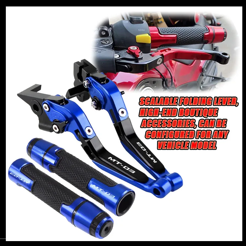 

Motorcycle CNC Aluminum For MT03 MT 03 MT-03 2005 2006 Adjustable Extendable F Brake Clutch Lever Handlebar Handle Grips