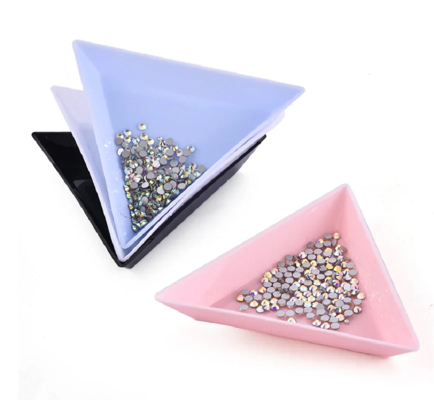 5/10 Pcs/lot Triangular Plastic Tray Jewelry Gem Sorting Tray Small Parts Accessories Storage Props Nail Beauty Tool Tray