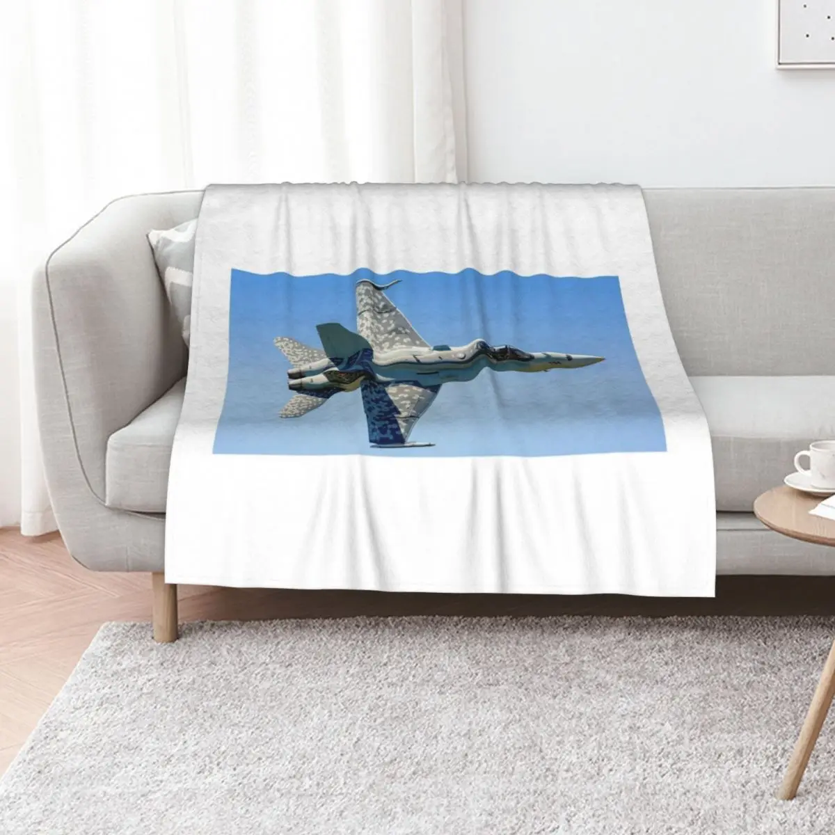 2022 CF18 demo jet painted in theme for 'Fighter Operations for Home and Abroad' Throw Blanket funny gift Heavy Blankets