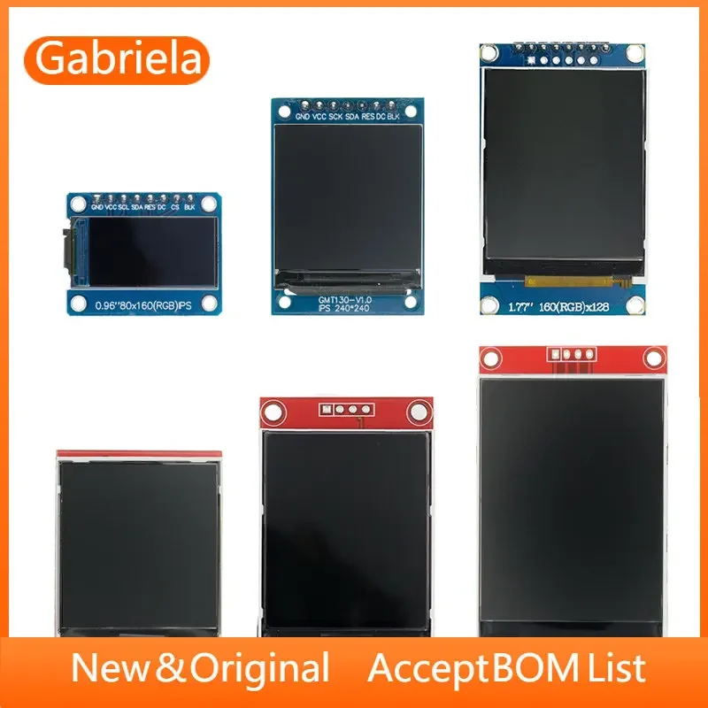 Imagem -02 - Módulo do Lcd da Cor Completa para Arduino Exposição de Tft 096 13 144 177 18 20 2.4 Ips 7p Spi hd 65k St7735 Unidade ic do