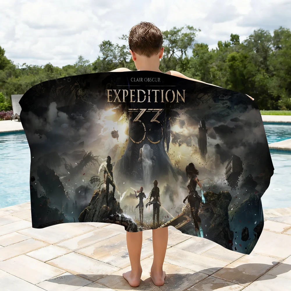Game E-Expedition 33 Towel Quick Dry Absorbent Beach Towel for Sports, Fitness, Swimming and Outdoor Activities
