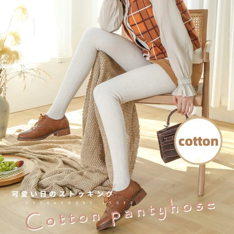 

Women Lolita Leggings Cute Autumn Winter Lolita Socks Japanese Style Thick Tight Stockings Elasticity Cotton Pantyhose Step-on