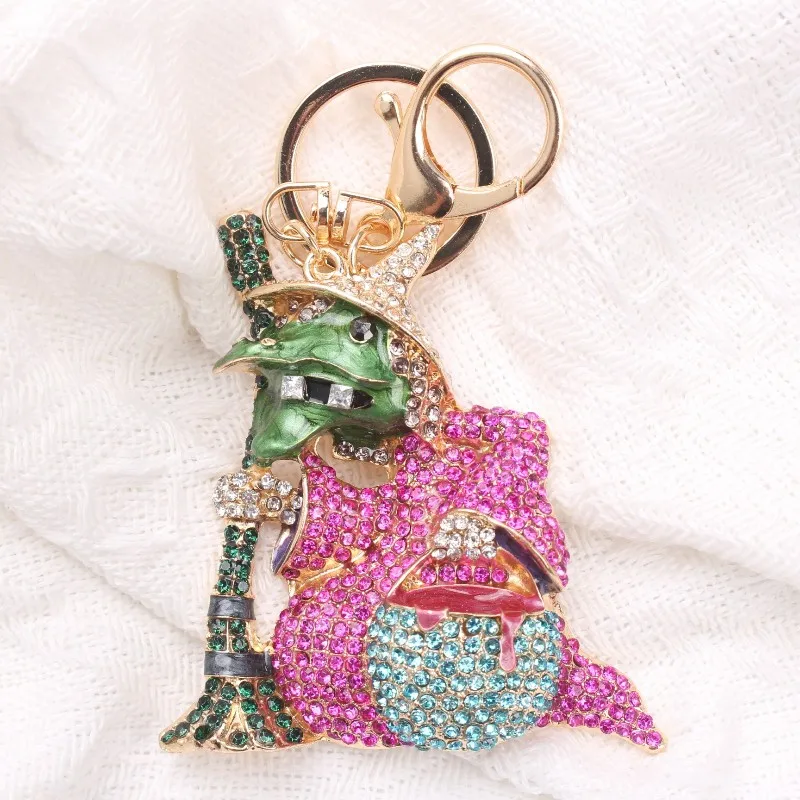 Witch-themed Keychain: Chic & Whimsical Present for Halloween Lovers