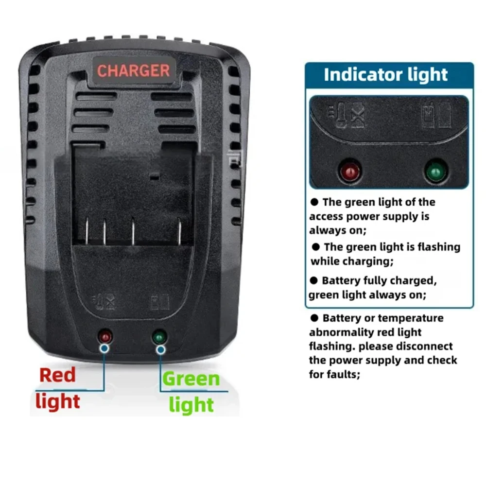 ボッシュ 14.4V-18V バッテリー用急速充電器 2A/3A 代替ボッシュ電動工具 LED 充電インジケーター付き BAT609 BAT609G 用