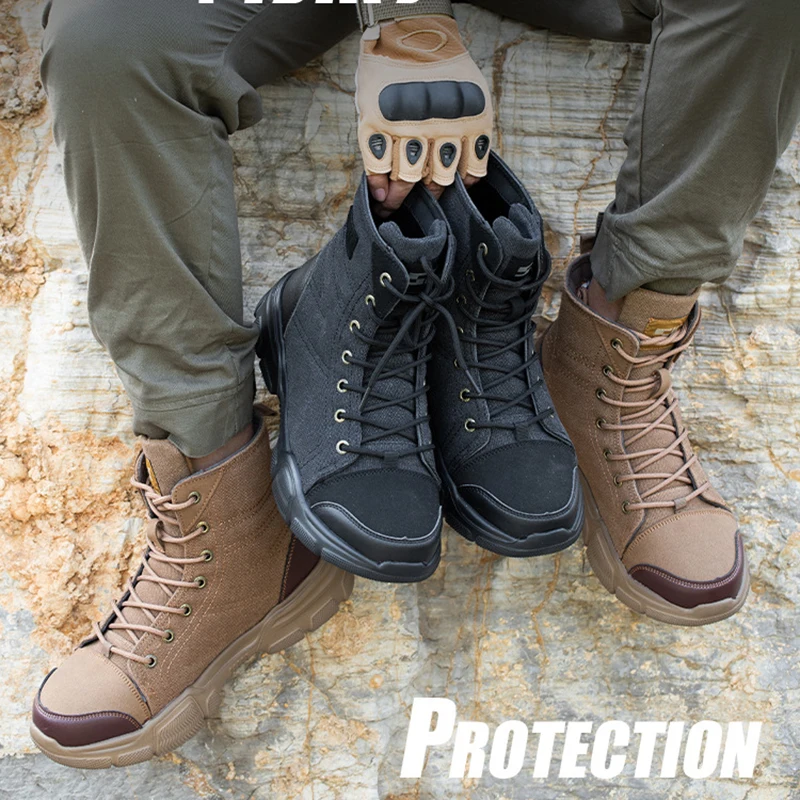 Indestructible Men Work Safety Boots Outdoor Military Boots Anti-puncture Industrial Shoes Winter Boots work Boots Anti-smash