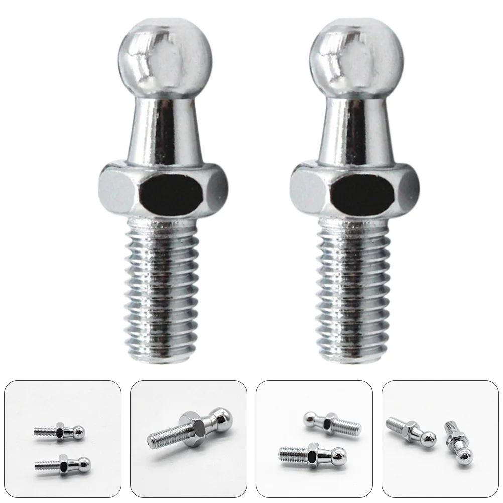 

2Pcs Ball Head Bolt Corrosion Resistant Galvanized Steel Sturdy Car Repair Thread Screw Bonnet Accessory Bolt Bonnet