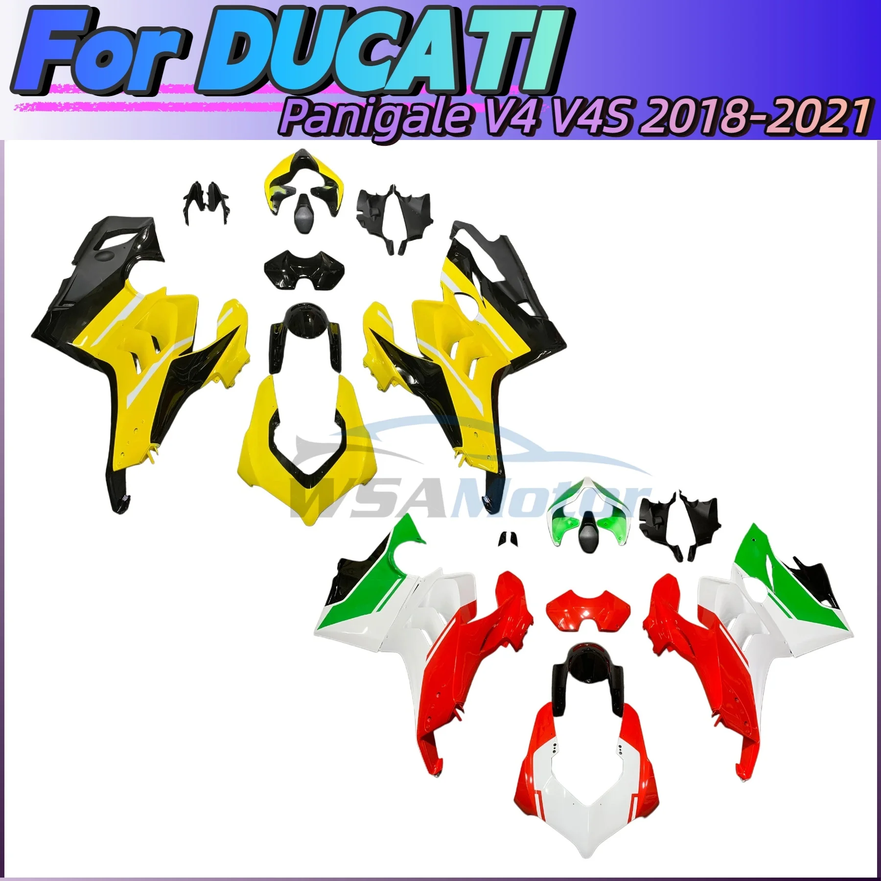 

For Ducati Panigale V4 V4/S 2018-2021 Motorcycle Carbon Painted Exhaust Heat Shield Fairing Cover Cowling Panel Guard Protector