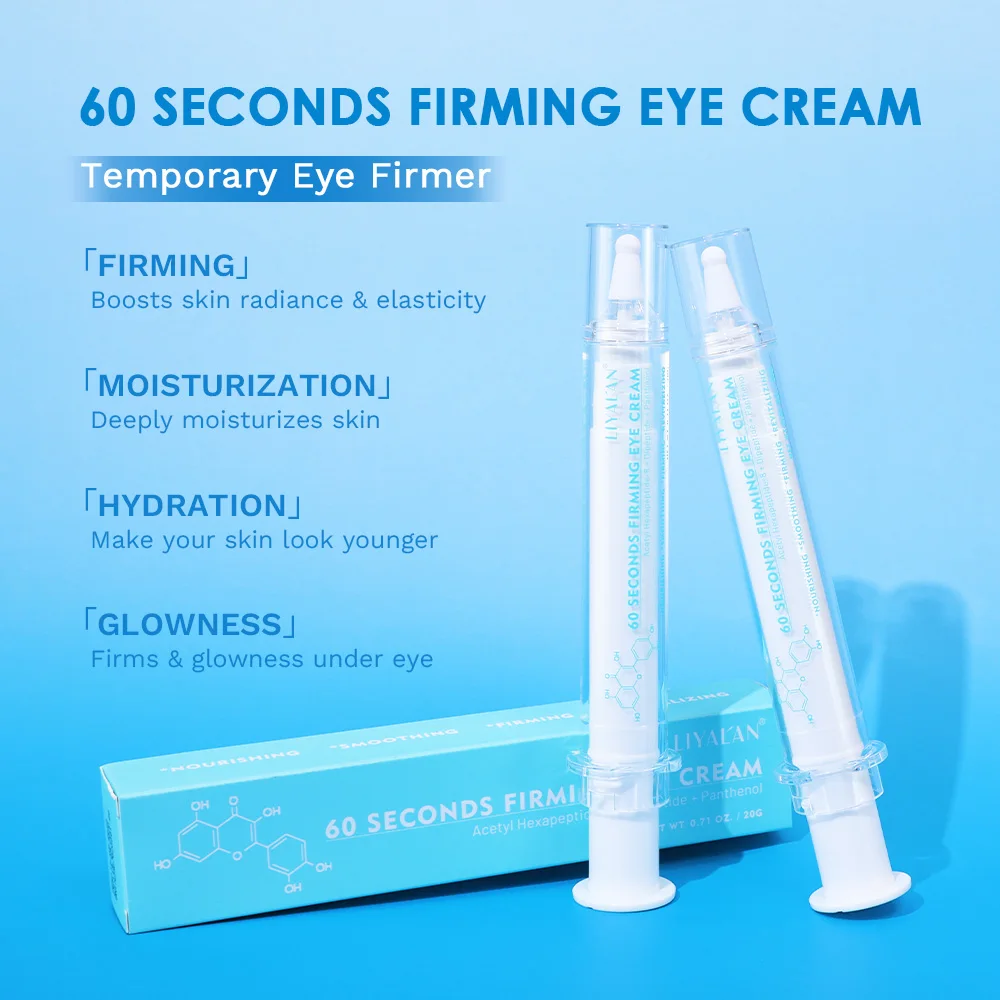 LIYALAN 60 Seconds Instant Lift Face Eye Cream Smooth Wrinkles Fine Lines Skin Firming Lighten Dark Circles Eye Bag Under Cream