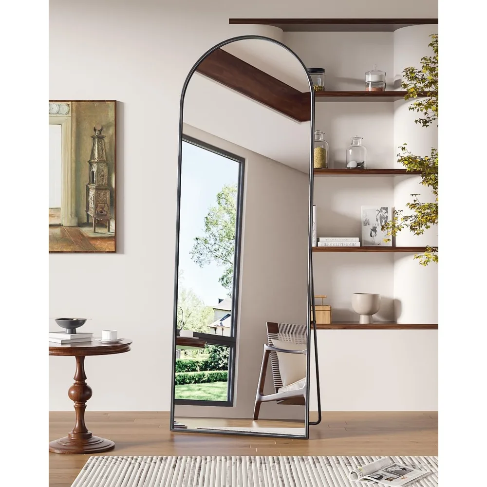 Vrijstaande spiegel over de volledige lengte, 65"x22", vloerstaande spiegel voor slaapkamer, geschikt om op te hangen of vrijstaand gebruik