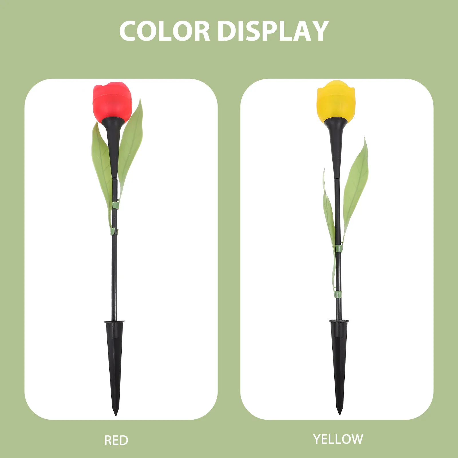 

2 шт. уличных солнечных фонарей в форме тюльпанов, премиум-класса, для сада, ландшафтного дизайна, для дорожек, двора, патио, декоративные светильники на солнечных батареях, ночное освещение