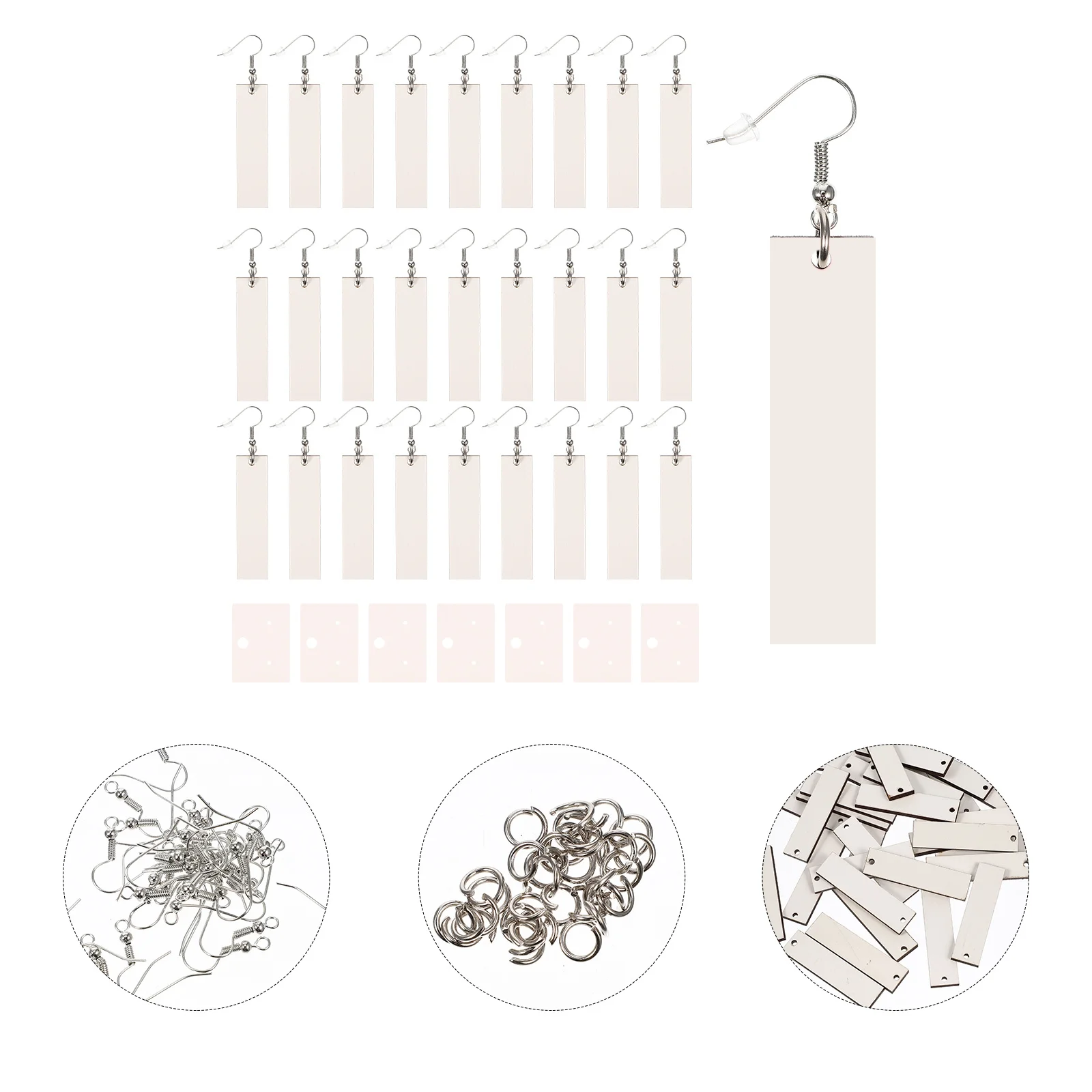 1 مجموعة صنع عدة Diy التسامي للمجوهرات اليدوية المشاريع الحرفية الفراغات الخشبية خفيفة الوزن الحلي الزخرفية القرط