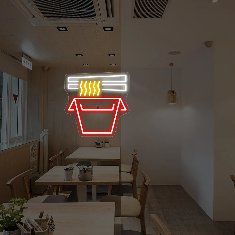 Ramen Neon LED Light Sign para Wall Decor, Sinais de Noodle, Light Up, Restaurante, Casa, Bar, Cozinha, Comida