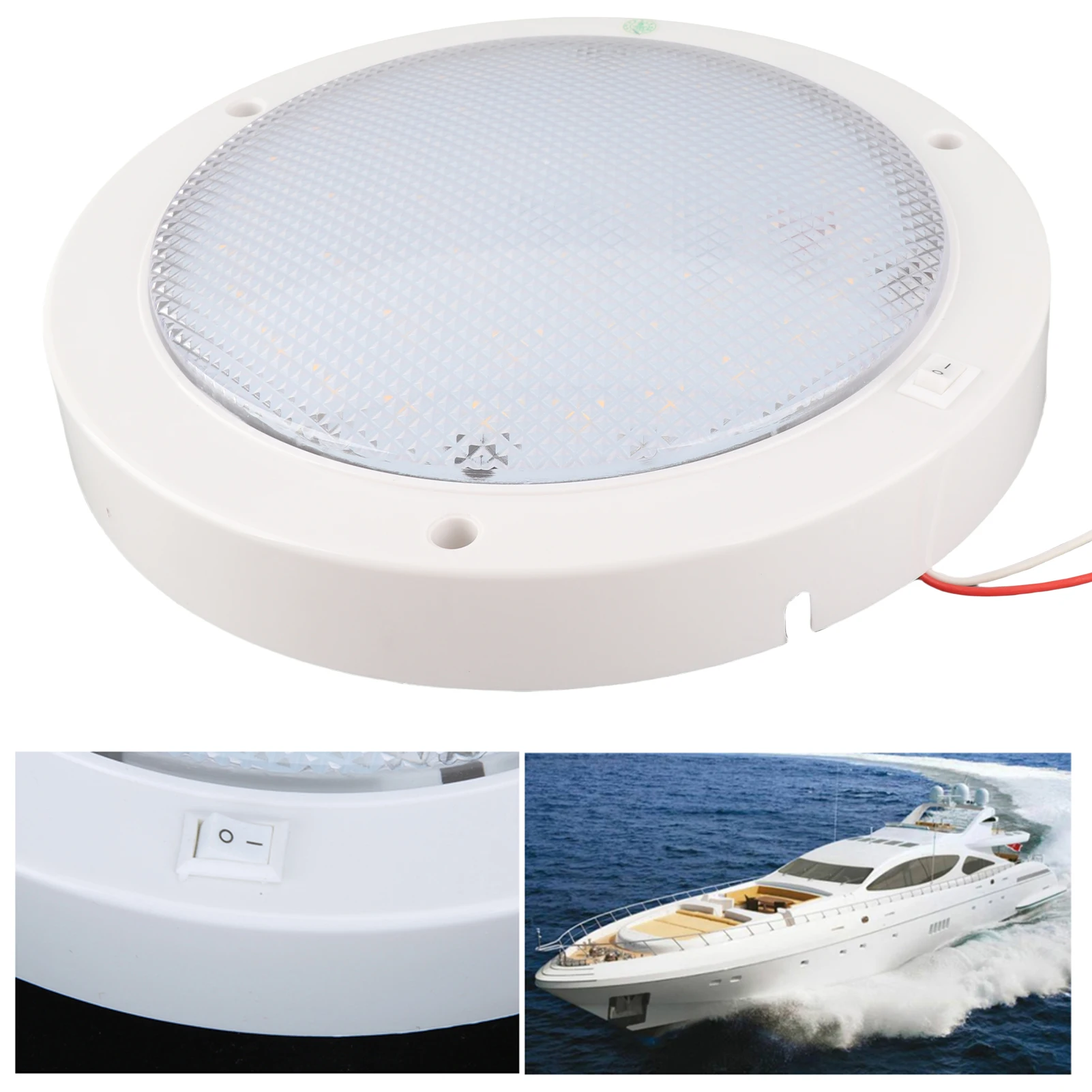 42LED 12V 9W 840LM Plafoniera rotonda ad alta luminosità per auto Barca Casa Lampada da soffitto per casa Plafoniera rotonda Plafoniera