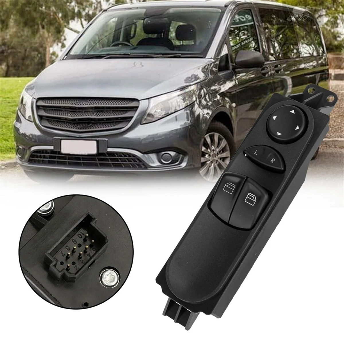 Muslimcar Power Window Switch pannello principale per Mercedes Benz W639 Vito Mixto Kasten 2003-15 muslimate 6395450913