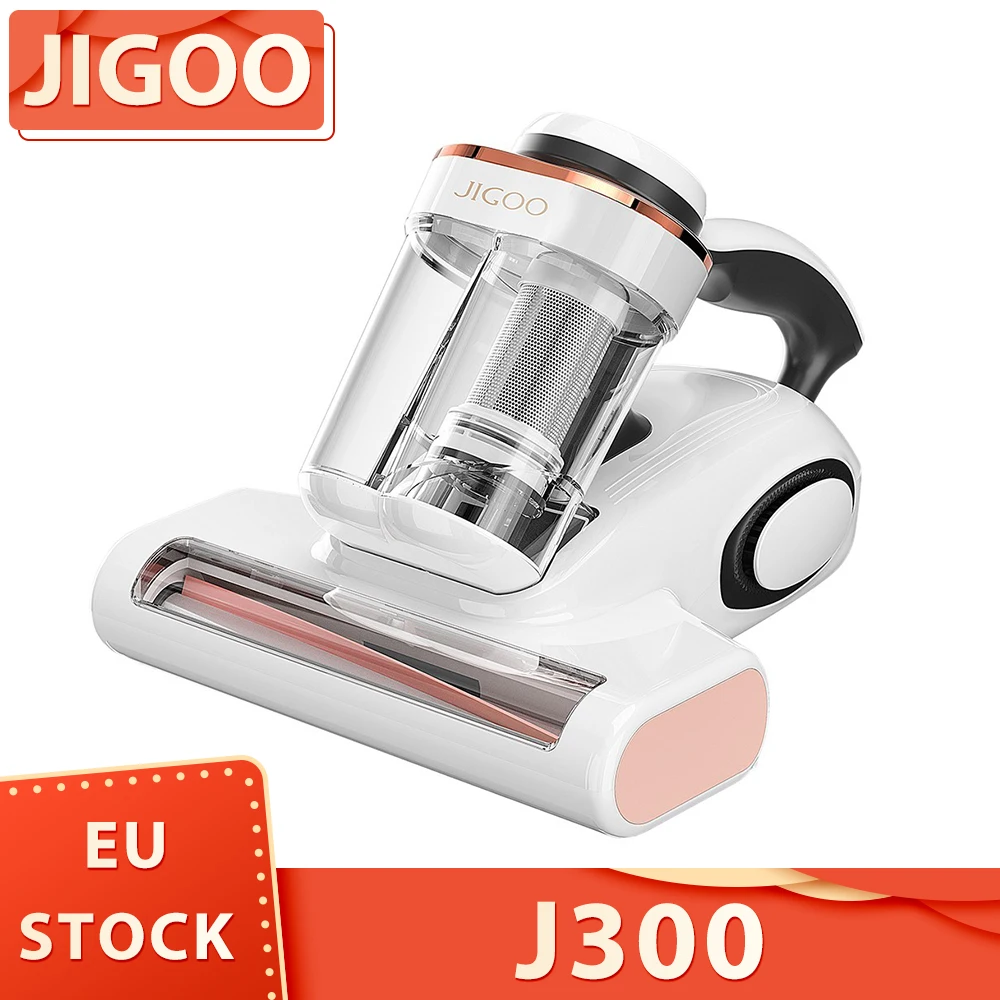 JIGOO J300 Dual-Cup Smart Mite Cleaner Bed Vacuum Cleaner 13KPa Suction Dust Mite Sensor Metal Brushroll 99.9% Removing Mites