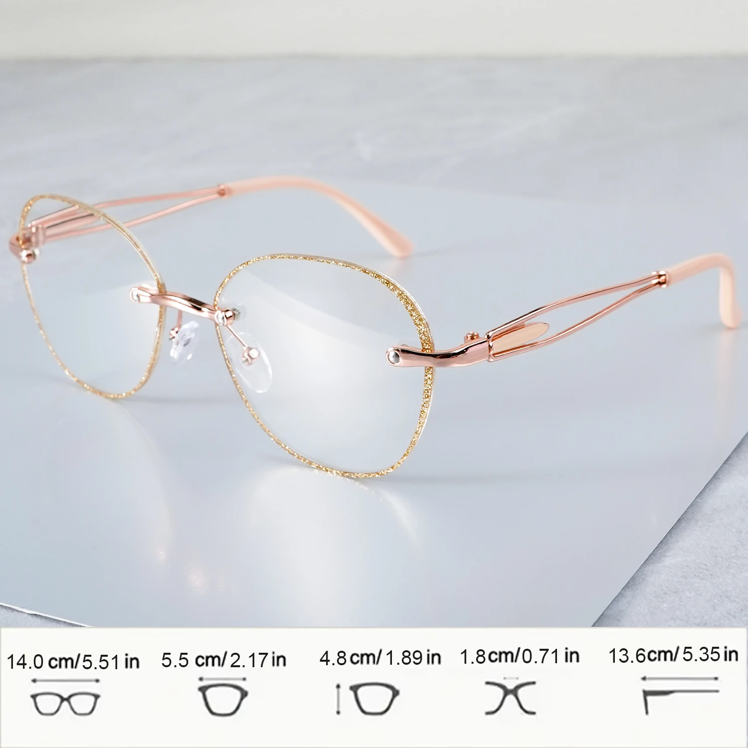 Ovale Retro-Lesebrille für Männer und Frauen – +1,00 bis +4,00 Vergrößerung, Büro- und Computergebrauch, trendige Lesebrille – Detail 5