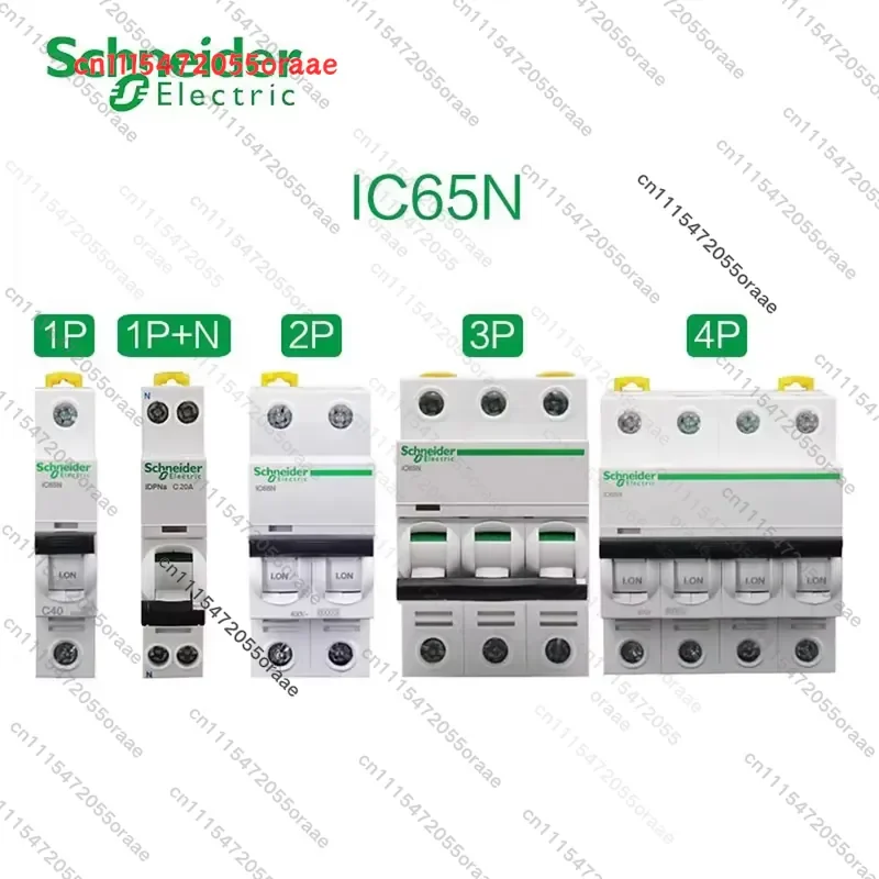 Original Schneider Mini Circuit Breaker Acti9 Pro IC65N Type C 1A 2A 3A 4A 6A 10A 16A 20A 25A 32A 40A 50A 63A 80A 1P 2P 3P 4P