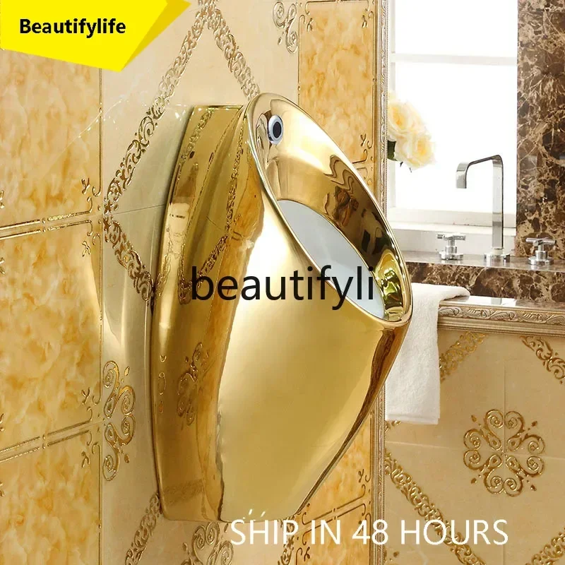 A53 Induction Urinal Home Hotel Golden Urinal Wall-mounted Men's Urinal