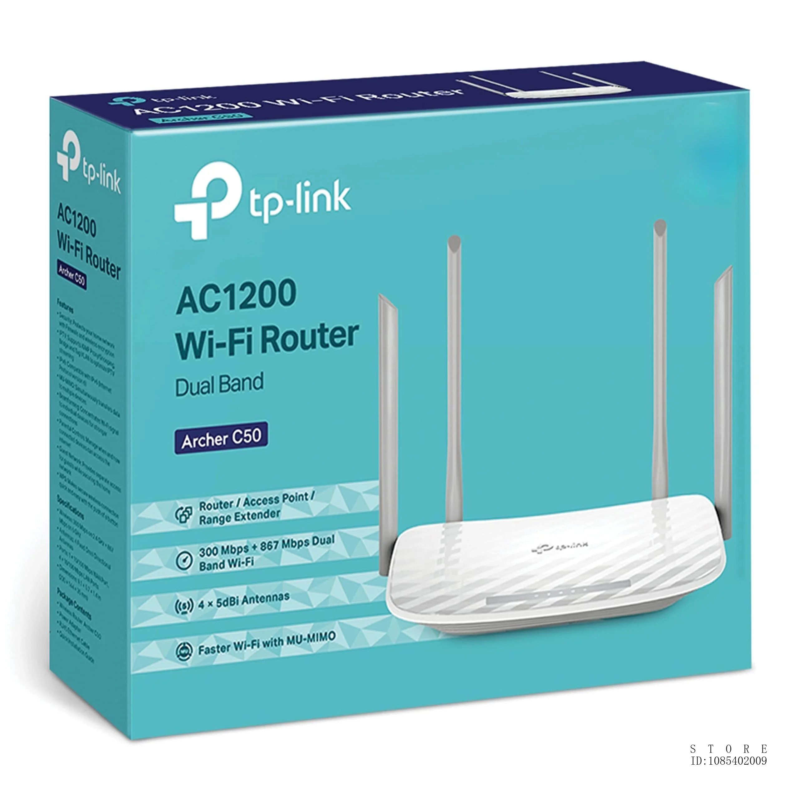 Imagem -02 - Tp-link-roteador sem Fio de Banda Dupla Quatro Antenas para Mais Rápido ac Wi-fi e Maior Cobertura Archer C50 Ac1200